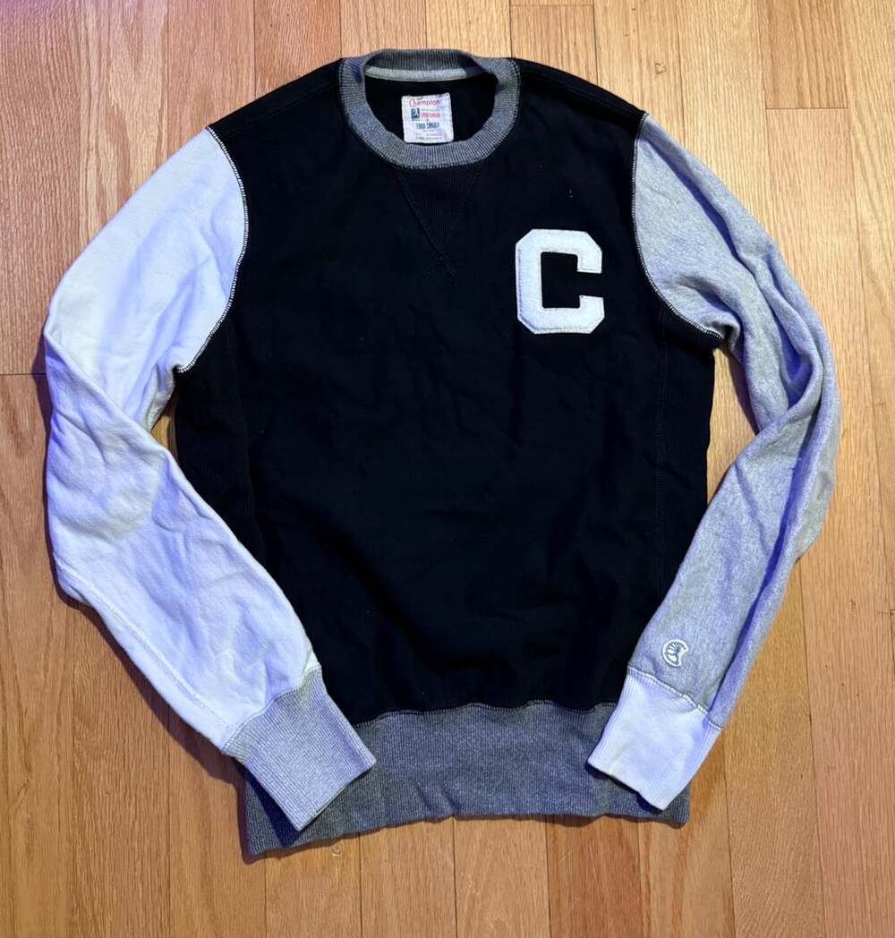 Champion x Todd Snyder Colorblock Varsity Crewneck Sweatshirt Size XS